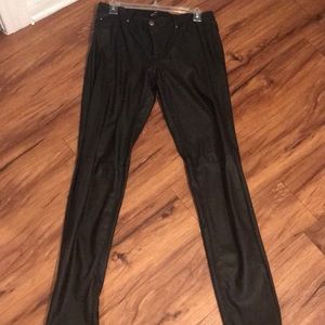 Blk faux leather pants